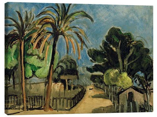 Canvastavla English Garden in Nice, 1918