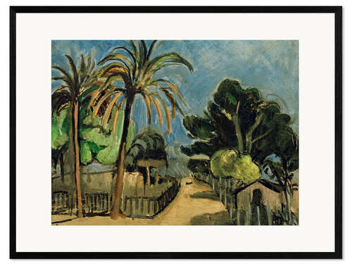 Impression artistique encadrée Jardin anglais à Nice, 1918