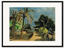 Framed art print English Garden in Nice, 1918