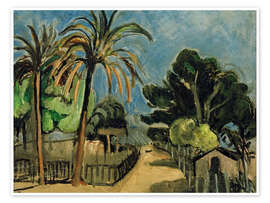 Póster English Garden in Nice, 1918 - Henri Matisse