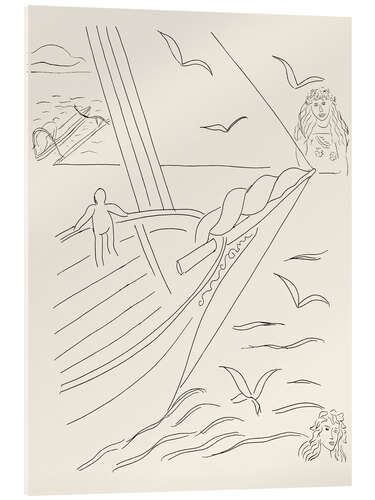 Quadro em acrílico L'Azur, plate 9 Poesies de Mallarmé, 1932