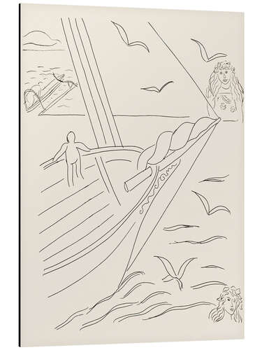 Quadro em alumínio L'Azur, plate 9 Poesies de Mallarmé, 1932