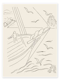 Wall print L'Azur, plate 9 Poesies de Mallarmé, 1932 - Henri Matisse