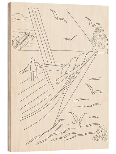 Cuadro de madera L'Azur, plate 9 Poesies de Mallarmé, 1932