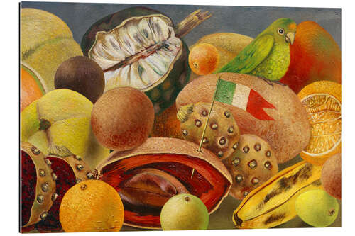 Gallery print Still Life with Parrot and Flag