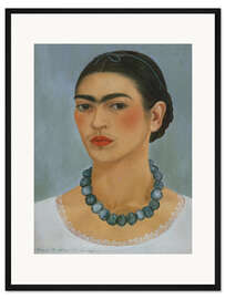 Gerahmter Kunstdruck Selbstbildnis mit Halskette, 1933