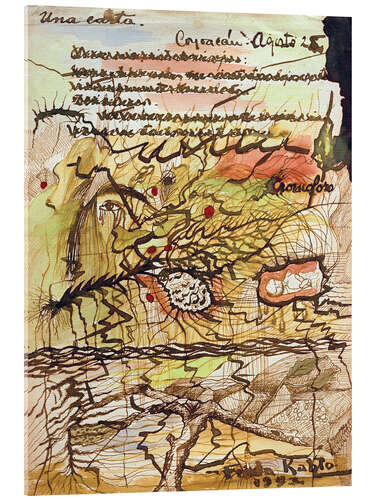 Cuadro de metacrilato A letter, 1943