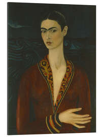 Gallery print Self-portrait wearing a velvet dress, 1926