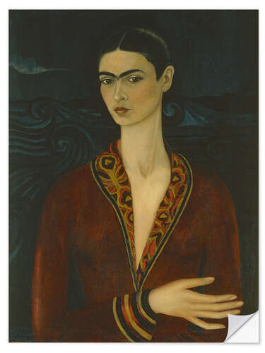 Autocolante decorativo Self-portrait wearing a velvet dress, 1926