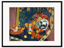 Gerahmter Kunstdruck Früchte und Bronze, 1910