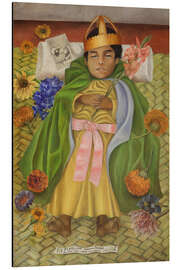 Tableau en aluminium The dead Dimas Rosas at the age of three, 1937 - Frida Kahlo