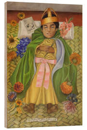 Wood print The dead Dimas Rosas at the age of three, 1937 - Frida Kahlo