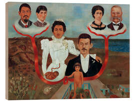 Obraz na drewnie My grandparents, my parents and I, 1936 - Frida Kahlo