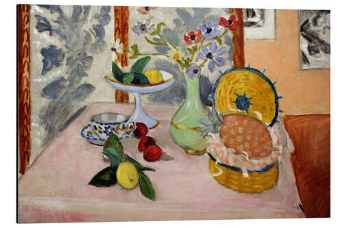 Obraz na aluminium Anemones and Fruit, 1925