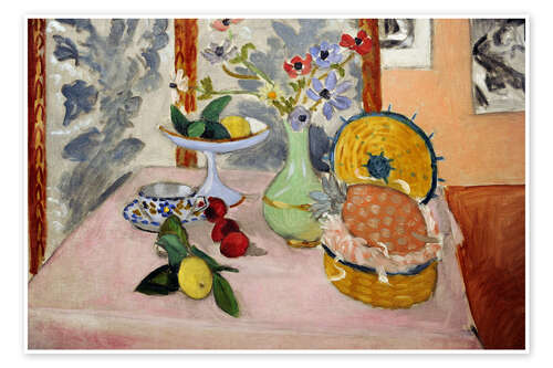 Plakat Anemones and Fruit, 1925
