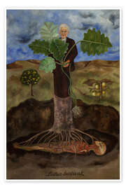 Wall print Portrait of Luther Burbank - Frida Kahlo