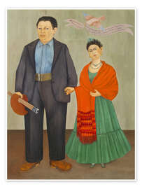 Wall print Frieda and Diego Rivera, 1931 - Frida Kahlo