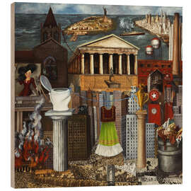Quadro de madeira My Dress Hangs Here, 19338