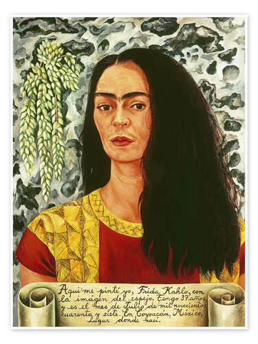 Poster Self-Portrait With Loose Hair, 1947