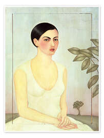 Wall print Dama de Blanco (White Lady), 1928 - Frida Kahlo