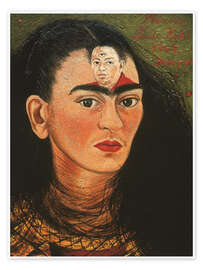 Reprodução Diego and I, 1949 - Frida Kahlo