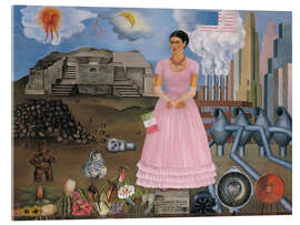 Acrylglasbild Autoporträt an der Grenze von Mexiko und die USA, 1932 - Frida Kahlo