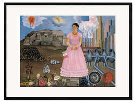 Ingelijste kunstdruk Self-portrait on the border of Mexico and the USA, 1932