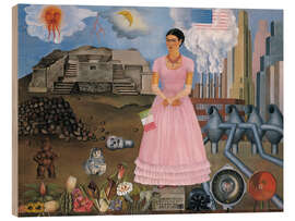 Trätavla Self-portrait on the border of Mexico and the USA, 1932