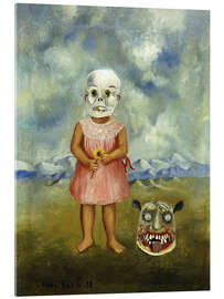 Acrylic print She Plays Alone or Girl With Death Mask