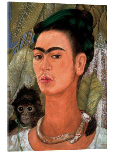 Akrylbilde Self-portrait with Monkey, 1938