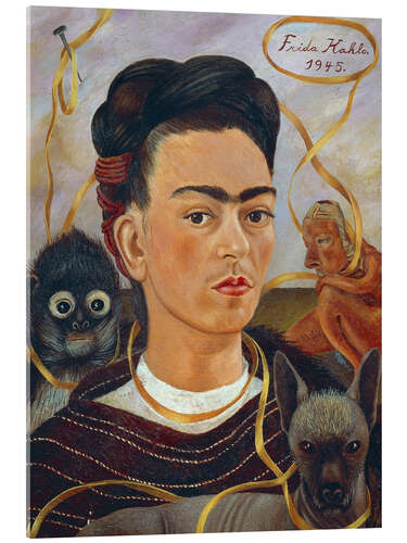 Akrylbillede Self-Portrait with Small Monkey, 1945 II