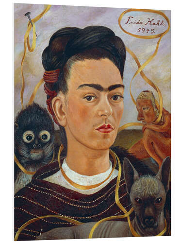 PVC-tavla Self-Portrait with Small Monkey, 1945 II