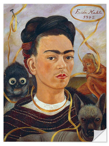 Sisustustarra Self-Portrait with Small Monkey, 1945 II