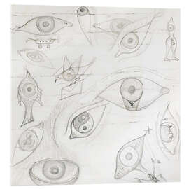 Stampa su vetro acrilico Dibujo de Ojos, 1935