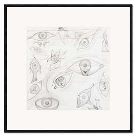 Innrammet kunsttrykk Dibujo de Ojos, 1935