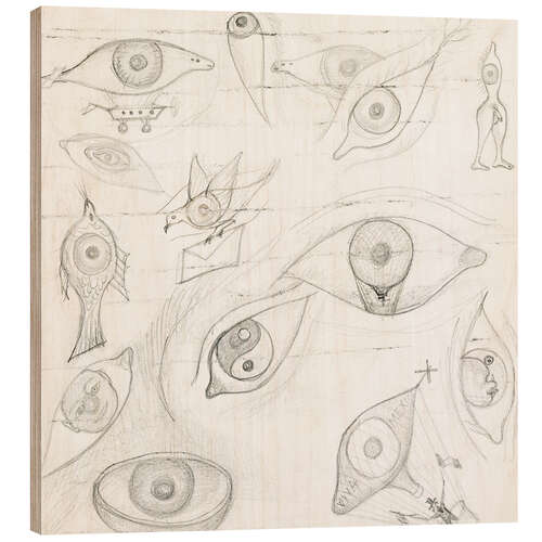 Tableau en bois Dibujo de Ojos, 1935