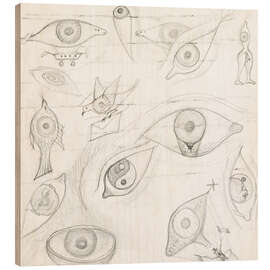 Cuadro de madera Dibujo de Ojos, 1935