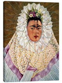 Canvas-taulu Self-portrait as Tehuana or Diego in my thoughts, 1943 - Frida Kahlo