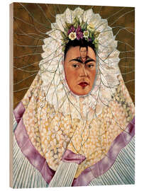Print på træ Self-portrait as Tehuana or Diego in my thoughts, 1943