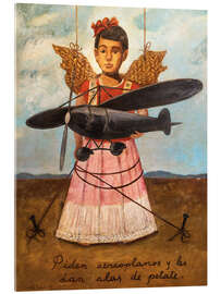 Tableau en verre acrylique They Ask for Airplanes and Are Given Wings of Matte, 1938 - Frida Kahlo