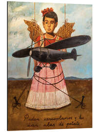 Tableau en aluminium They Ask for Airplanes and Are Given Wings of Matte, 1938 - Frida Kahlo