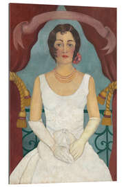 Gallery Print Portrait einer Dame in Weiß, 1929