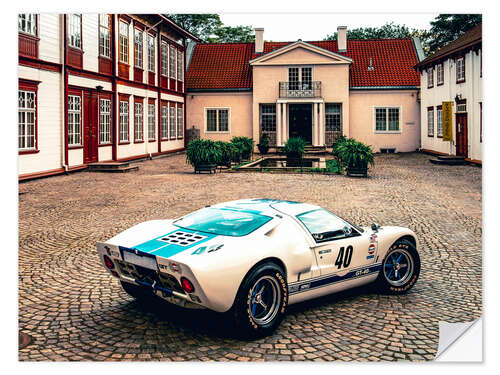 Självhäftande poster 1968 Ford GT 40 MK1 Replika Coupé II