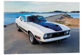 Acrylglasbild 1973 Ford Mustang Mach1 Fastback Coupé I - American Cars 1920 - 2020