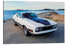 Tableau en aluminium 1973 Ford Mustang Mach1 Fastback Coupé I - American Cars 1920 - 2020
