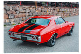 Quadro em acrílico 1972 Chevrolet Chevelle 454 SS Hardtop Coupé II