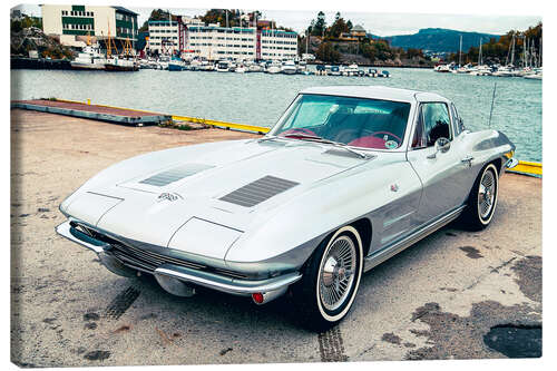 Canvastavla 1963 Chevrolet Corvette Stingray Sport Coupé, Split Window I