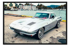 Gerahmter Kunstdruck 1963 Chevrolet Corvette Stingray Sport Coupé, Split Window I