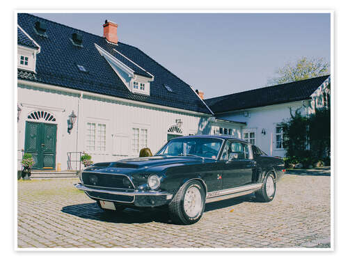 Póster 1968 Ford Shelby Cobra GT 500KR Fastback Coupé I