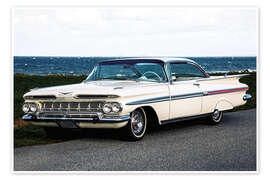 Wall print 1959 Chevrolet Impala Hardtop Coupé I - American Cars 1920 - 2020